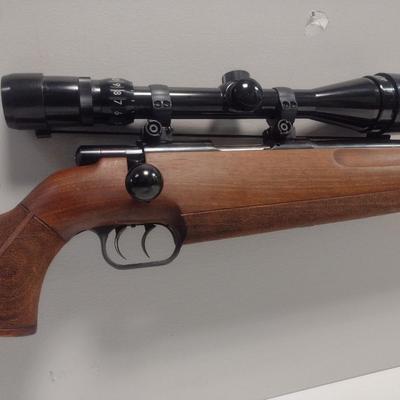 22 Hornet Bolt Action Single Shot Varmint Rifle with a Bushnell 4x-12x Scope 23.5" Barrel
