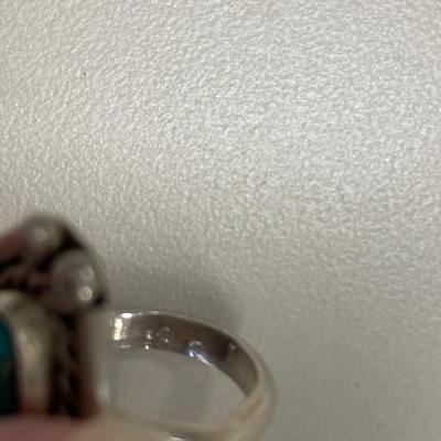 Navajo green turquoise ring