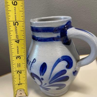 German glazed salt pitcher