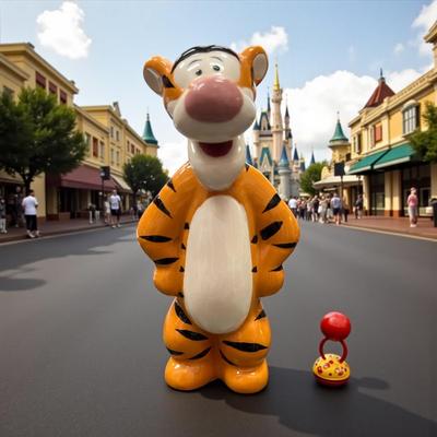 Sale Photo Thumbnail #96: Walt Disney Winnie Tigger ceramic Figurine 4" tall