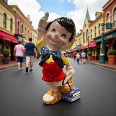 Sale Photo Thumbnail #101: Walt Disney Pinocchio Ceramic Figurine  Made in Japan  Approximately 4.5" tall