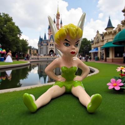Sale Photo Thumbnail #120: Walt Disney Tinker Bell Ceramic Figurine   Approximately 5"