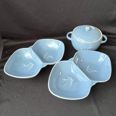 Lot 135 Winfield China Blue Bamboo Group