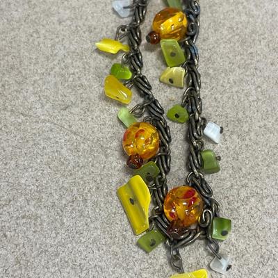 Vintage Gerry’s enamel brooch and fun bracelet