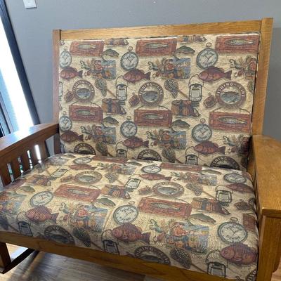 Fishing theme loveseat rocker
