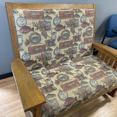 Fishing theme loveseat rocker