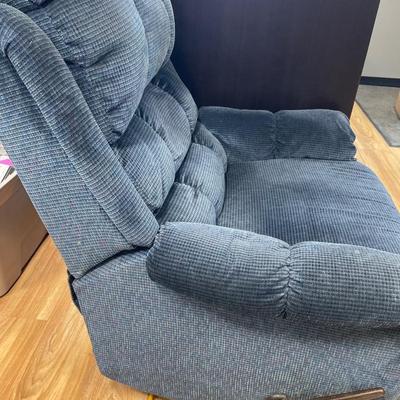Blue swivel rocker recliner