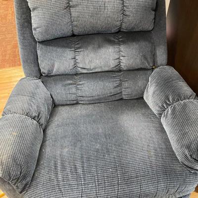 Blue swivel rocker recliner