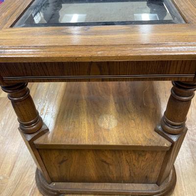 Glass top end table