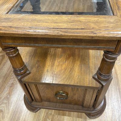Glass top end table