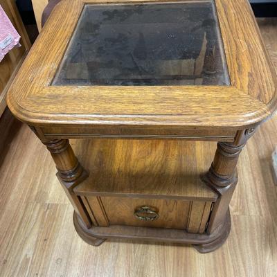 Glass top end table