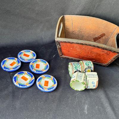 Lot 152 Talavera Pottery & basket