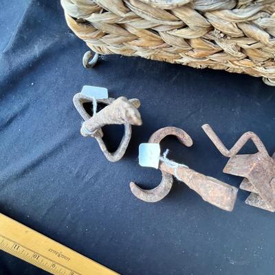 Lot 153 Rustic basket with Brands