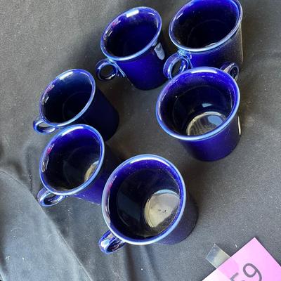 Lot 160 Lot #2 Fiesta cobalt mugs