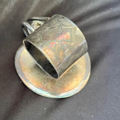Lot 170 Silver plate Victorian Napkin rings