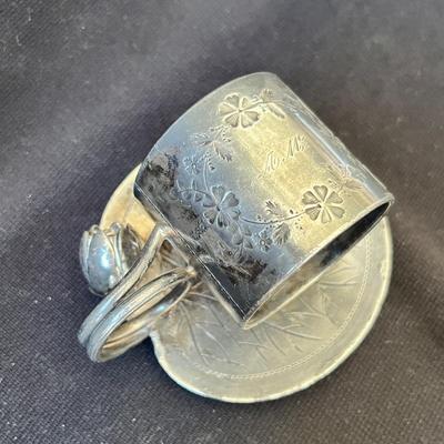 Lot 170 Silver plate Victorian Napkin rings
