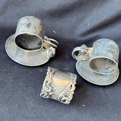 Lot 170 Silver plate Victorian Napkin rings