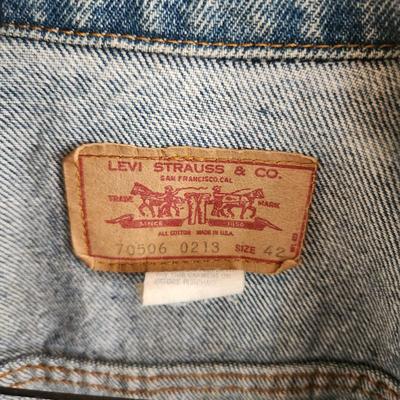 3 Vintage Levi's Jackets Demin, Corduroy , Sherpa Lined Jean Demin Trucker Jacket