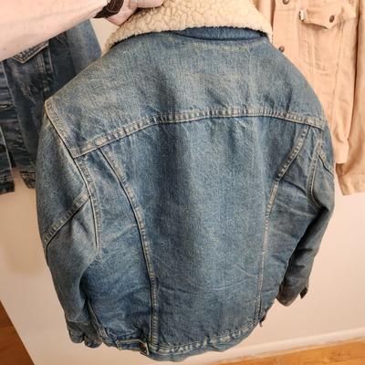 3 Vintage Levi's Jackets Demin, Corduroy , Sherpa Lined Jean Demin Trucker Jacket