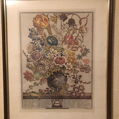 Sale Photo Thumbnail #32: January and March 
Artwork by Robert Furber in 1732.