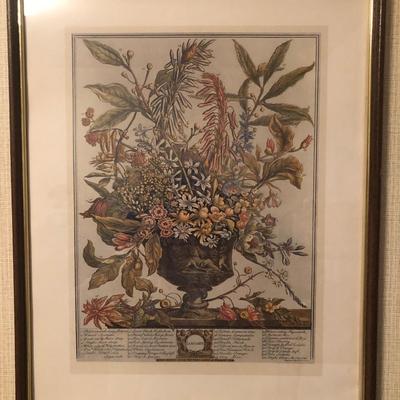 Sale Photo Thumbnail #33: January and March 
Artwork by Robert Furber in 1732.