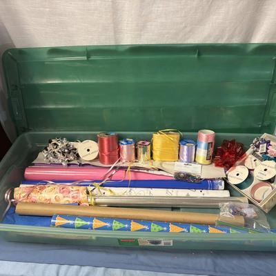 Ribbon and Wrapping Paper Lot