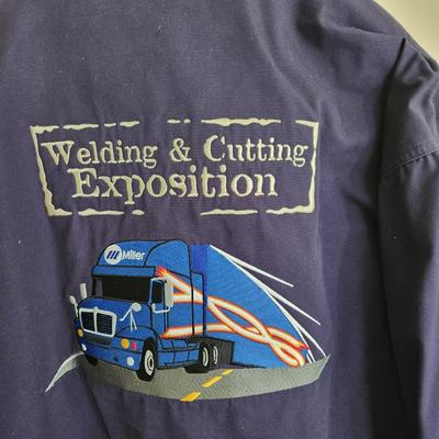 Vintage Miller Welding & Cutting Exposition Jacket , Miller Black Leather Coat Large