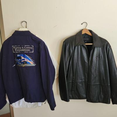 Vintage Miller Welding & Cutting Exposition Jacket , Miller Black Leather Coat Large