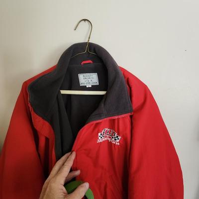 Vintage Speedway Motors Lincoln NE Purple Yellow Flag & JR Motorsports Jackets