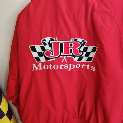 Vintage Speedway Motors Lincoln NE Purple Yellow Flag & JR Motorsports Jackets