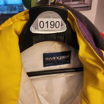 Vintage Speedway Motors Lincoln NE Purple Yellow Flag & JR Motorsports Jackets