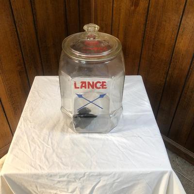 Sale Photo Thumbnail #63: 1940’s Lance glass jar with lid