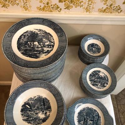 Sale Photo Thumbnail #88: Plates, bowls, serving platters