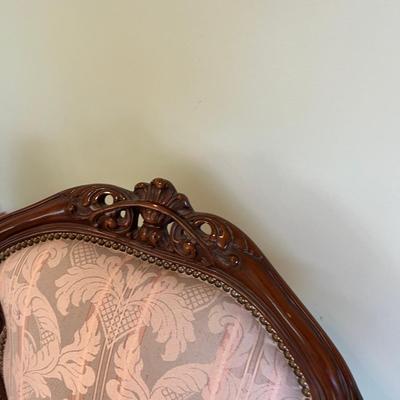 Side Chair Carved Wood Trim , Upholstered -  (Matching to the Sofa)