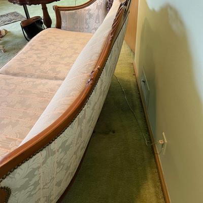 SOFA Carved Wood Trim , Upholstered, Beautiful!! 