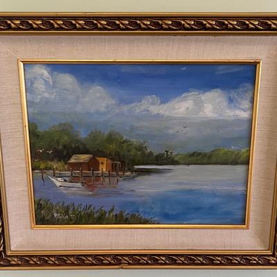 Seascape Oil on Board by  Ritchie 
