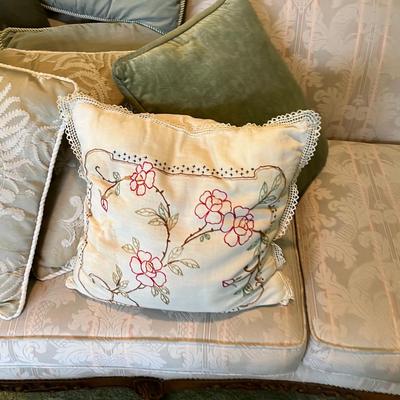 All the pillows in the world. One is Embroidered
