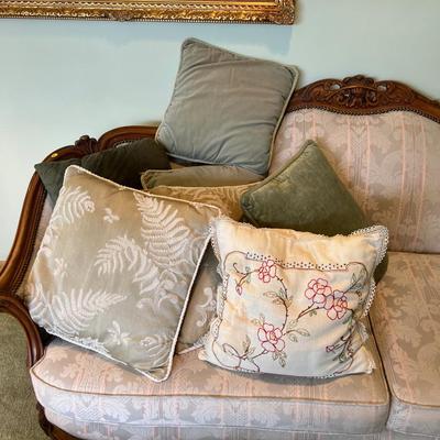 All the pillows in the world. One is Embroidered