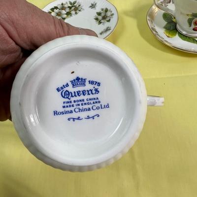 3 Bone China Tea Cups 