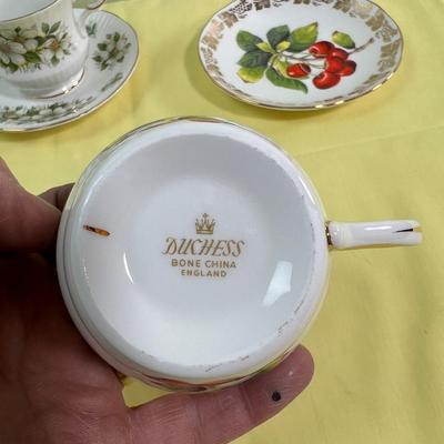 3 Bone China Tea Cups 