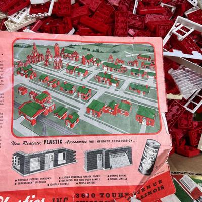 American Plastic Brick Lot With Elgo Brand of Chicago 