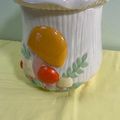 Mushroom Ceramic Cookie Jar
