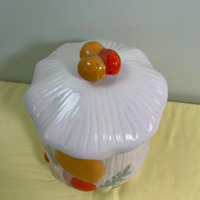 Mushroom Ceramic Cookie Jar