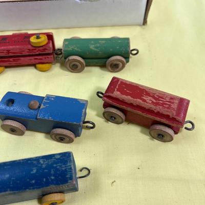 Vintage STROMBECKER Wood Train Set with Plastic Track