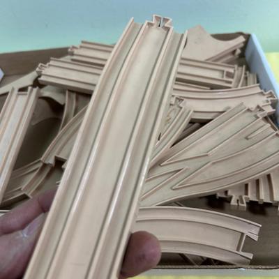 Vintage STROMBECKER Wood Train Set with Plastic Track