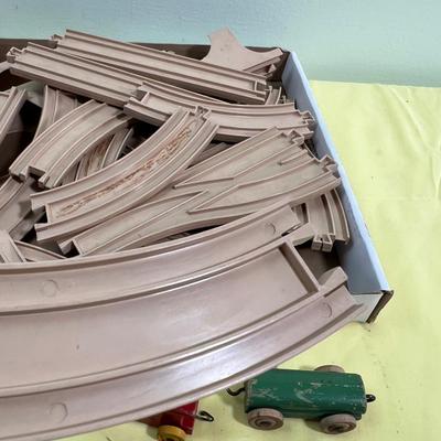 Vintage STROMBECKER Wood Train Set with Plastic Track