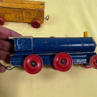 Vintage Wood Train (5) 