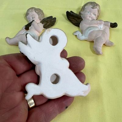 3 Ceramic Wall Hanger Angels 