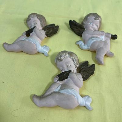 3 Ceramic Wall Hanger Angels 