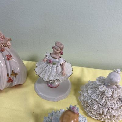 Lot of Delicate Figurines Lace Smaller